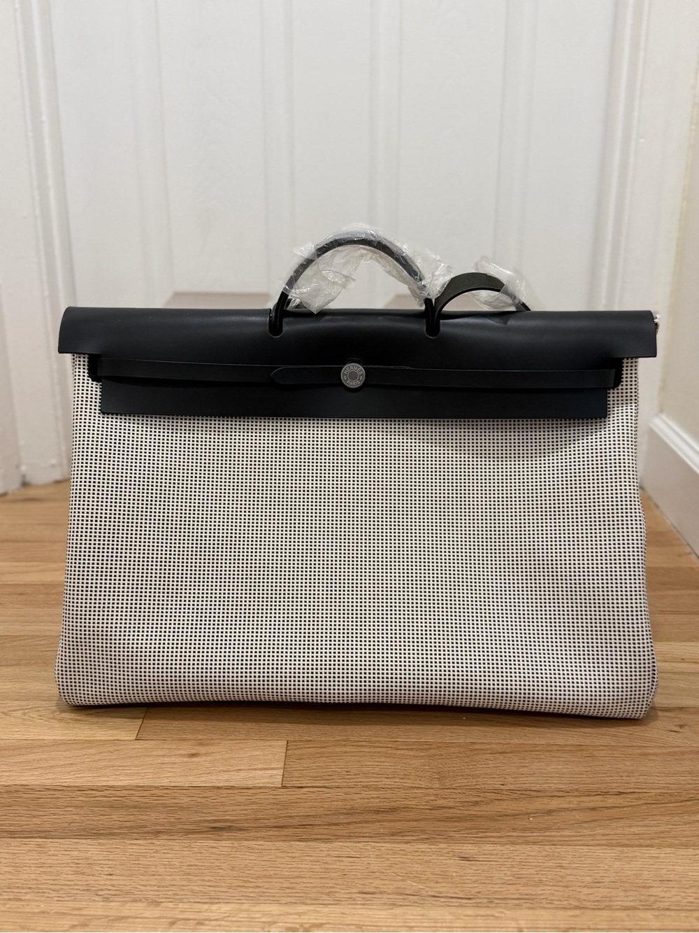 Hermès Herbag Zip Cabine Bag – Ecru/Noir/Blanc Toile | Brand New | COA Included